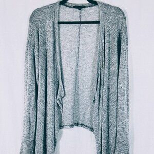 American Eagle Gray Waterfall Cardigan Sweater Size M